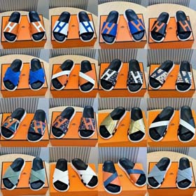 Hermes estate di lusso in pelle flip flops Baita sandali-2334  