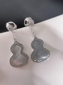 Qeelin Bianco madreperla orecchini di calabaza carneliana-3674  