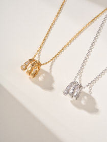 Bulgari serpente ossa coda collana diamante-3796  