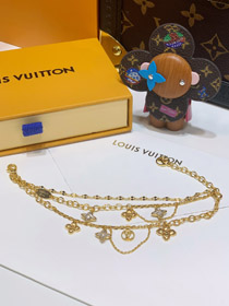 Louis Vuitton LV tre strati quattro foglie trifoglio strass braccialetto-3824  