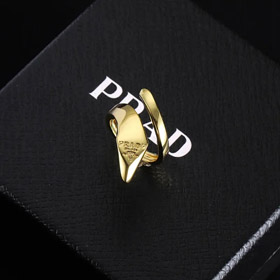 Prada lettering serpente forma aperto anello-2736  