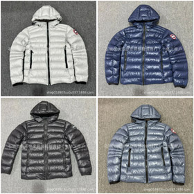 Canada Goose Crofton serie monocolore cappuccio cerniera impermeabile e antivento ultraleggero puffer giù giacca-4262  