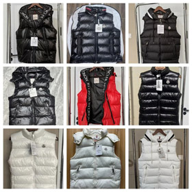Moncler spessore cotone zipper coppia caldo senza maniche Gilet-4301  