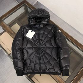 Moncler FW22 Violier Spider-Man Spider-Man zip giacca a cappuccio monocolore giù giacca-4319  
