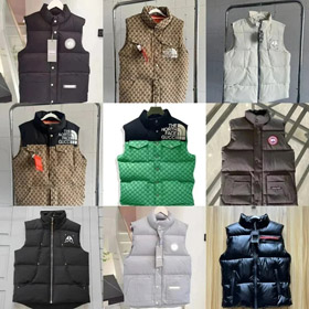 The North Face Gucci Canada Goose logo con cerniera - ricamato lettering giù gilet-4389  