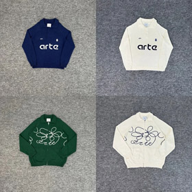 Maglione sciolto in jacquard lettera Arte Padrino-4406  