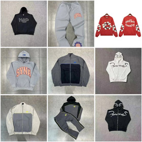 SAINT Mxxxxxx maglione a cappuccio tasca casual maglione a maniche lunghe-4447  