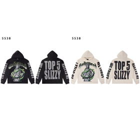 Godspeed Statua della Libertà e serpente elemento stampa felpa a cappuccio-4557  