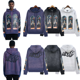 Chi decide guerra angosciato pesante stampa cotone cappuccio felpa-4578  