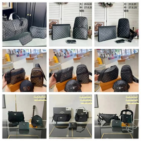 Louis Vuitton LV Zaino Borsa e portafoglio Set-4636  