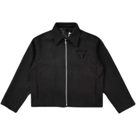 Giacca a maniche lunghe a collare moderato di colore solido RADIUM Loose Fit-4776  