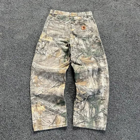 Carhartt lavato camuflaggio angosciato gamba dritta jeans-4932  