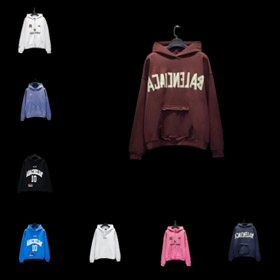 Balenciaga Trendy felpa a cappuccio semplice e versatile-5011  