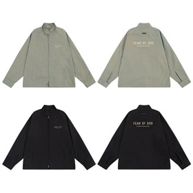 ESSENTIALS Nuova Lettera floccata Jacket-5065  