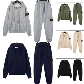Stone Island felpa a cappuccio con zip e pantaloni set-5246  