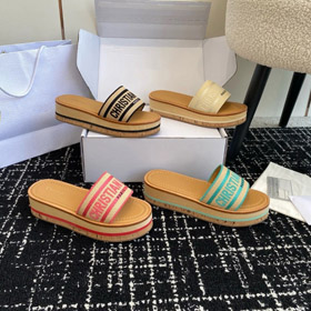 Dior nuovo sandali piattaforma ricamati a punta aperta-5705  