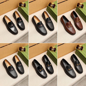 Gucci nuova traspirante slip-on business scarpe in pelle-5746  