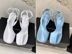 Dries Van Noten nuove scarpe a tacco alto a punta aperta slingback-5755  