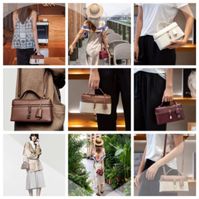 Loro Piana nuova borsa cosmetica in pelle vintage-5830  