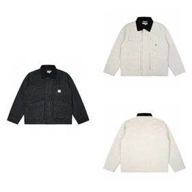 Stussy classico lapel lavato giacca di cotone-5891  