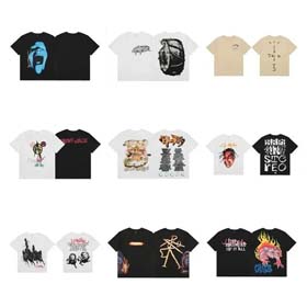 Travis 2025 nuova T-shirt a maniche corte graffiti a mezza manica-1911