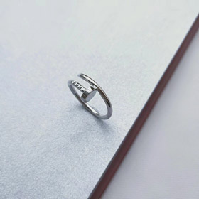 Cartier oro bianco unghie anello-3759
