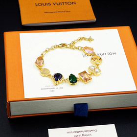 Louis Vuitton LV metallo fiore perla braccialetto diamante-3914
