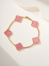 Van Cleef & Arpels Rose Quartz Fiore Bracciale-3922